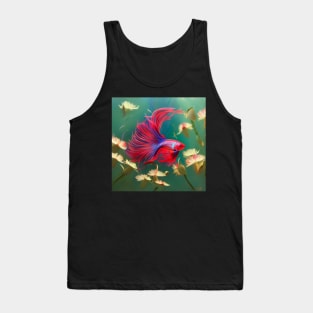 Floral betta fish 3 Tank Top